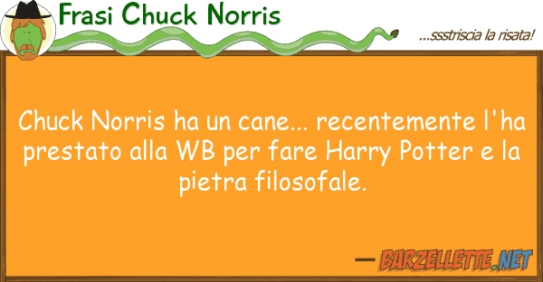 Frasi Chuck Norris chuck norris ha cane... recentemente