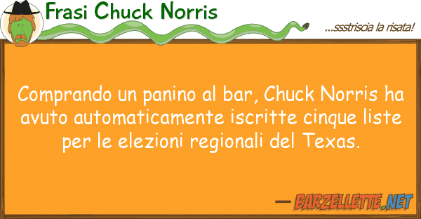 Frasi Chuck Norris comprando panino bar, chuck norris