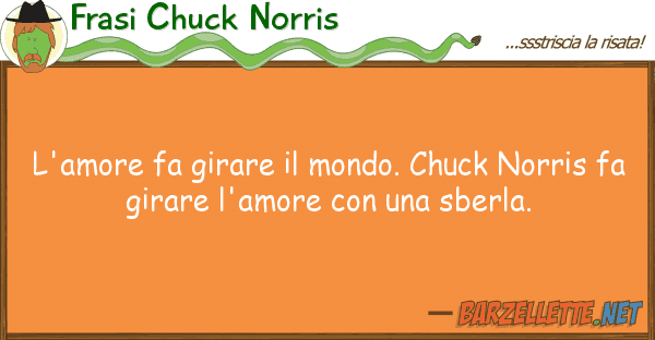 Frasi Chuck Norris l'amore fa girare mondo. chuck norris