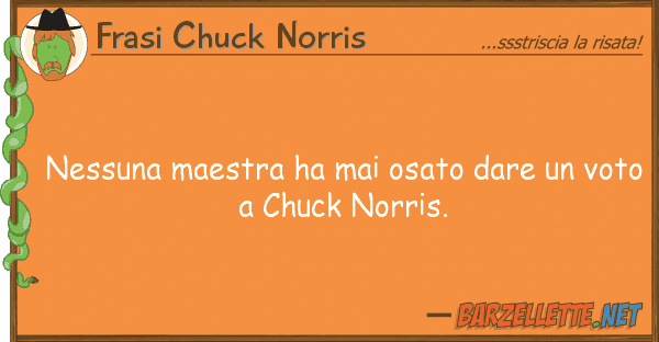 Frasi Chuck Norris nessuna maestra ha mai osato dare vot