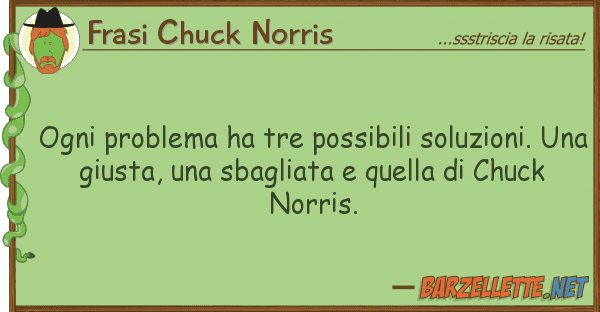Frasi Chuck Norris ogni problema ha tre possibili soluzioni