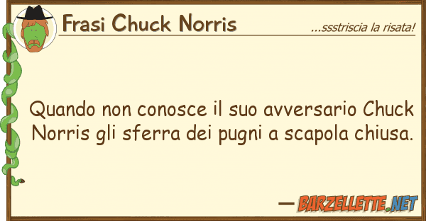 Frasi Chuck Norris quando conosce avversario chu