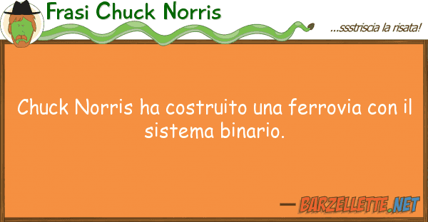 Frasi Chuck Norris chuck norris ha costruito ferrovia