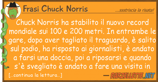 Frasi Chuck Norris chuck norris ha stabilito nuovo recor