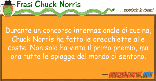 Frasi Chuck Norris durante concorso internazionale cu