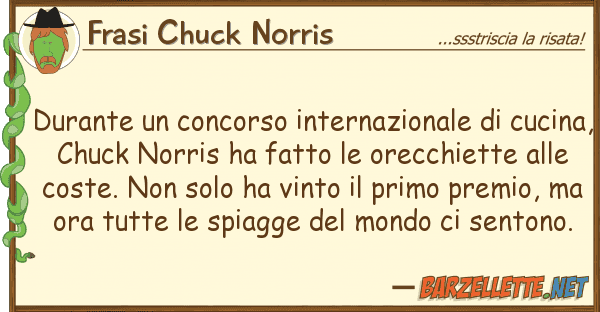 Frasi Chuck Norris durante concorso internazionale cu