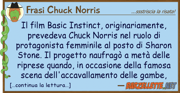 Frasi Chuck Norris film basic instinct, originariamente,
