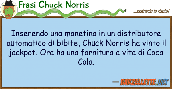 Frasi Chuck Norris inserendo monetina distributor