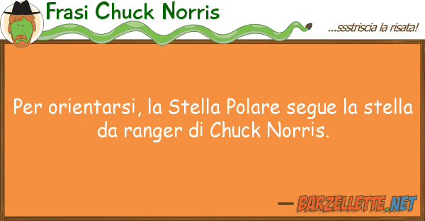 Frasi Chuck Norris orientarsi, stella polare segue