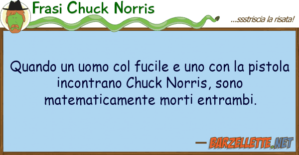 Frasi Chuck Norris quando uomo fucile p