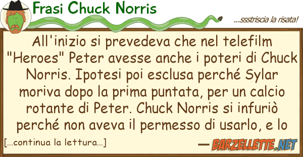 Frasi Chuck Norris all'inizio prevedeva telefilm