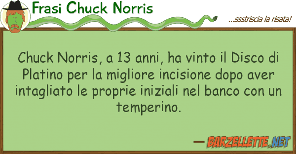 Frasi Chuck Norris chuck norris, 13 anni, ha vinto dis