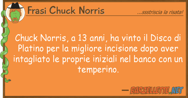 Frasi Chuck Norris chuck norris, 13 anni, ha vinto dis