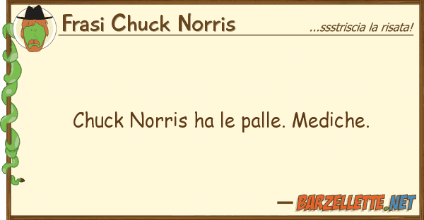 Frasi Chuck Norris chuck norris ha palle. mediche.
