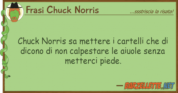 Frasi Chuck Norris chuck norris sa mettere cartelli d