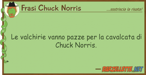 Frasi Chuck Norris valchirie vanno pazze cavalcat