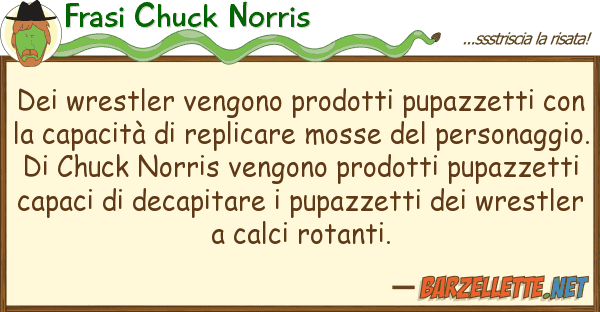 Frasi Chuck Norris wrestler vengono prodotti pupazzetti