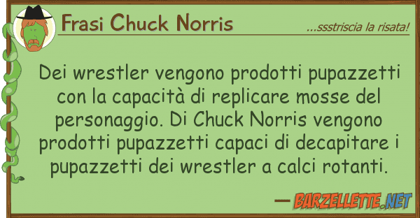 Frasi Chuck Norris wrestler vengono prodotti pupazzetti