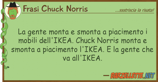 Frasi Chuck Norris gente monta smonta piacimento m