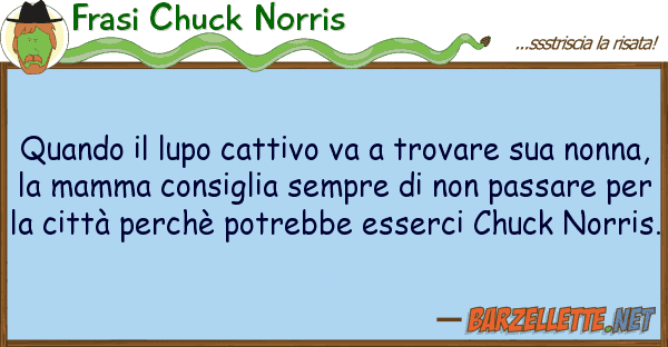 Frasi Chuck Norris quando lupo cattivo va trovare