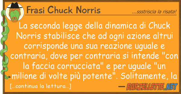 Frasi Chuck Norris seconda legge dinamica chuck
