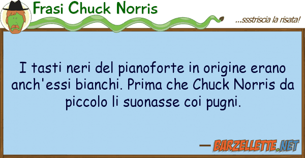 Frasi Chuck Norris tasti neri pianoforte origine