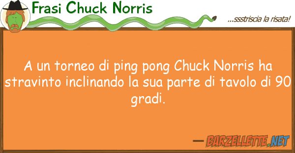 Frasi Chuck Norris torneo ping pong chuck norris ha
