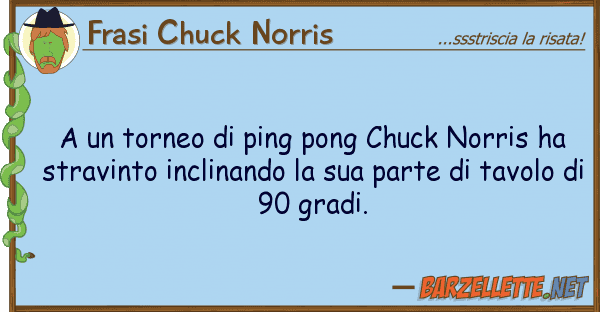 Frasi Chuck Norris torneo ping pong chuck norris ha