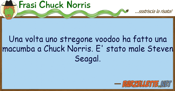 Frasi Chuck Norris volta stregone voodoo ha fatto u