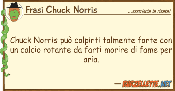 Frasi Chuck Norris chuck norris può colpirti talmente fort