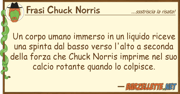 Frasi Chuck Norris corpo umano immerso liquido ric