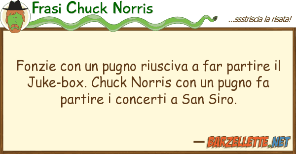 Frasi Chuck Norris fonzie pugno riusciva far parti