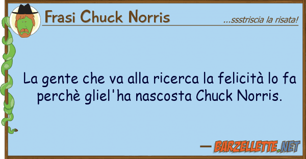 Frasi Chuck Norris gente va ricerca felicit?