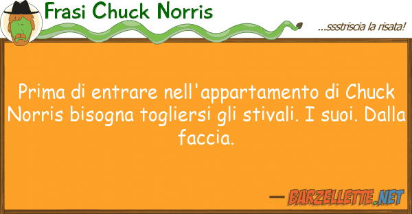 Frasi Chuck Norris prima entrare nell'appartamento ch