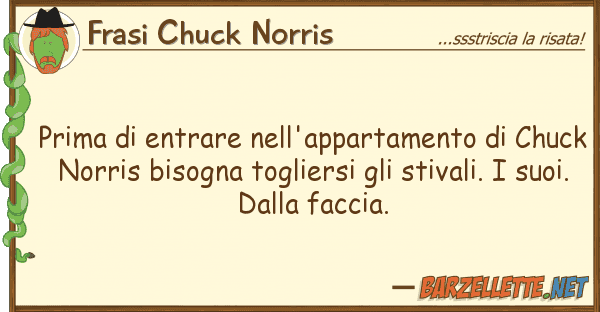 Frasi Chuck Norris prima entrare nell'appartamento ch