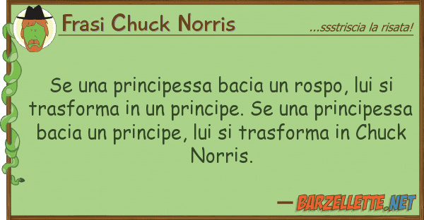 Frasi Chuck Norris principessa bacia rospo, s