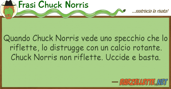 Frasi Chuck Norris quando chuck norris vede specchio ch