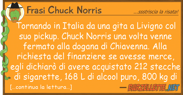 Frasi Chuck Norris tornando italia gita livigno