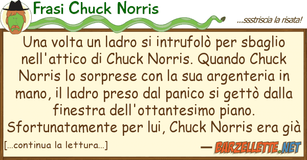 Frasi Chuck Norris volta ladro intrufolò sba