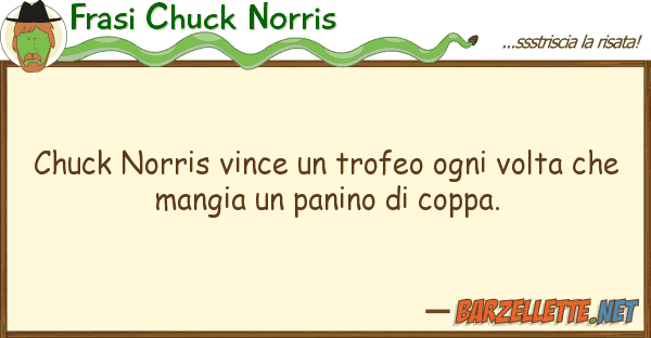 Frasi Chuck Norris chuck norris vince trofeo ogni volta