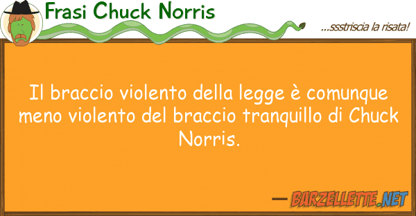 Frasi Chuck Norris braccio violento legge è comun