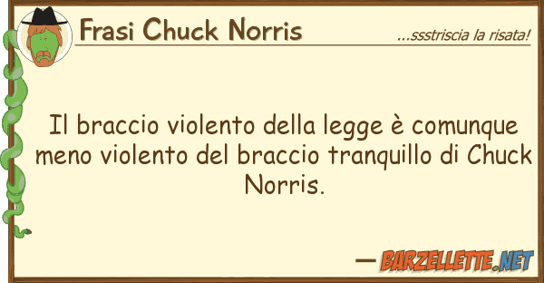 Frasi Chuck Norris braccio violento legge è comun
