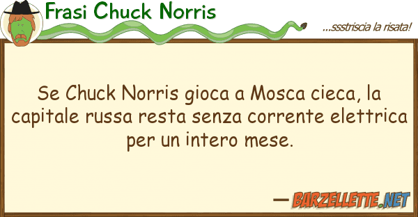 Frasi Chuck Norris chuck norris gioca mosca cieca,