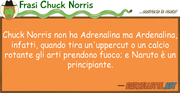 Frasi Chuck Norris chuck norris ha adrenalina ardena