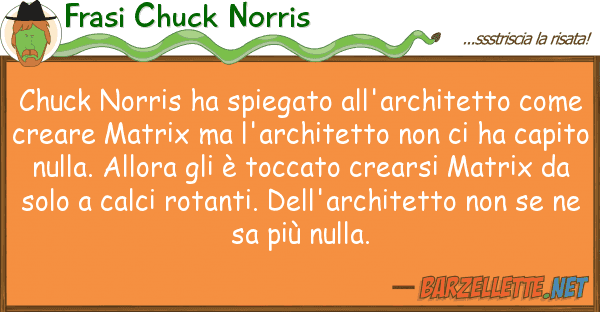 Frasi Chuck Norris chuck norris ha spiegato all'architetto