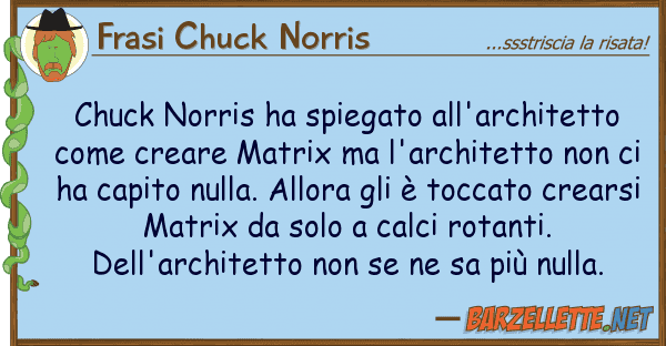 Frasi Chuck Norris chuck norris ha spiegato all'architetto
