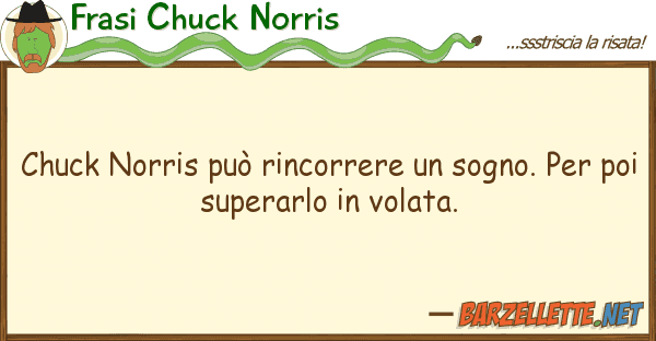 Frasi Chuck Norris chuck norris può rincorrere sogno. p