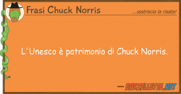 Frasi Chuck Norris l'unesco è patrimonio chuck norris.