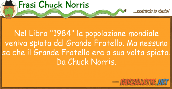 Frasi Chuck Norris libro "1984" popolazione mondiale