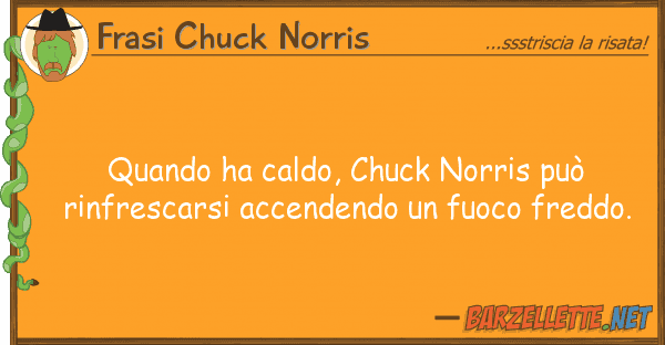 Frasi Chuck Norris quando ha caldo, chuck norris può rinfr